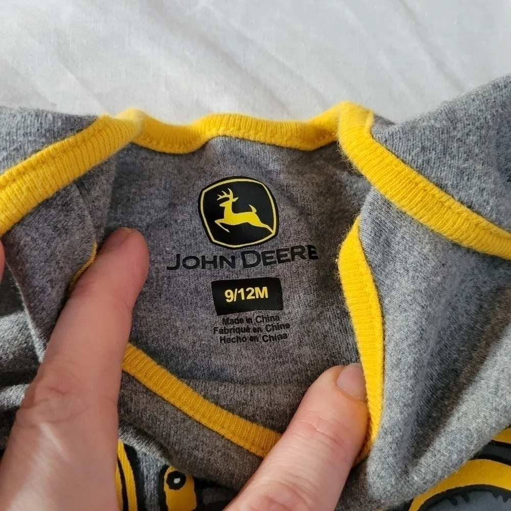 John Deere NWOT grey w/ yellow trim 